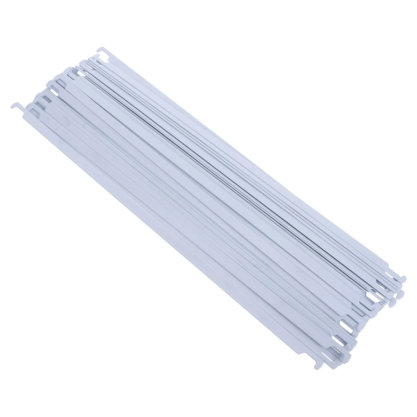 

50Pcs White Hanging File Rails Metal Document Organizer Sticks Heavy Duty File Frame Storage Office School Home 32.5cm