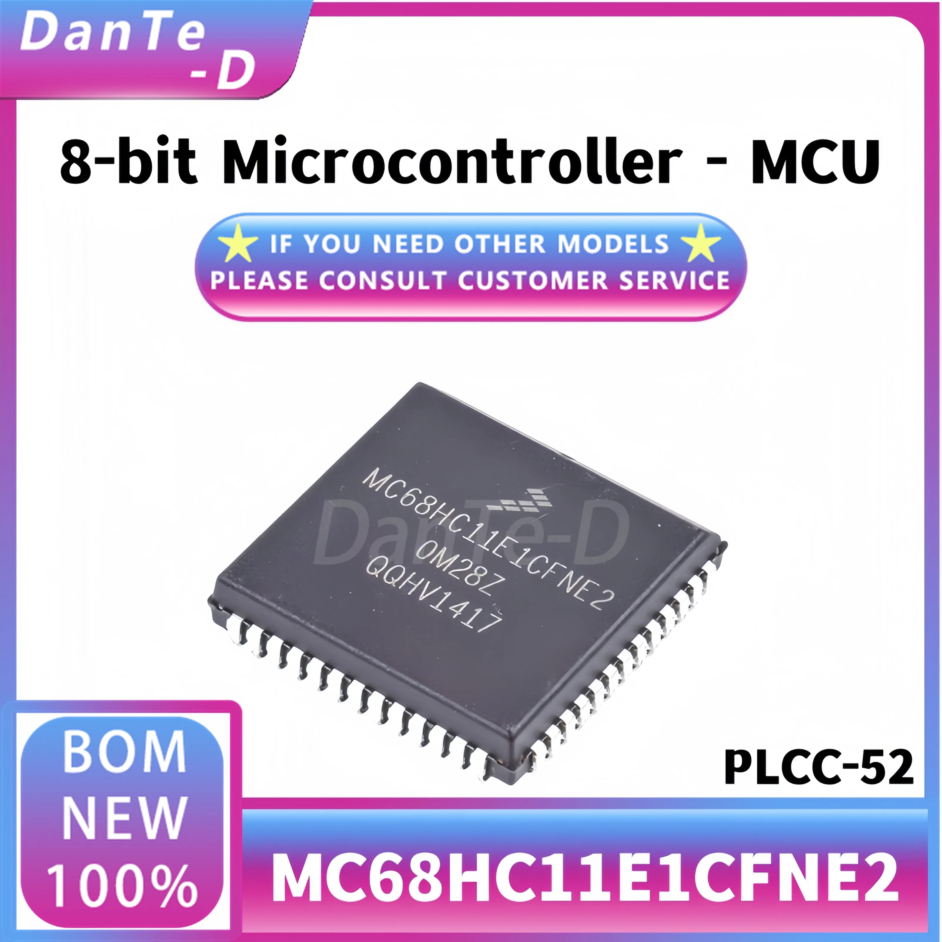 MC68HC11E1CFNE2 8-bit microcontroller chip IC package PLCC-52 new original