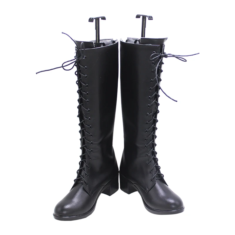 Faust Cosplay Chaussures en cuir PU, Jeu Mahoutsukai No Yakusoku Cosplay Prop, Bottes de carnaval d'Halloween, Sur mesure