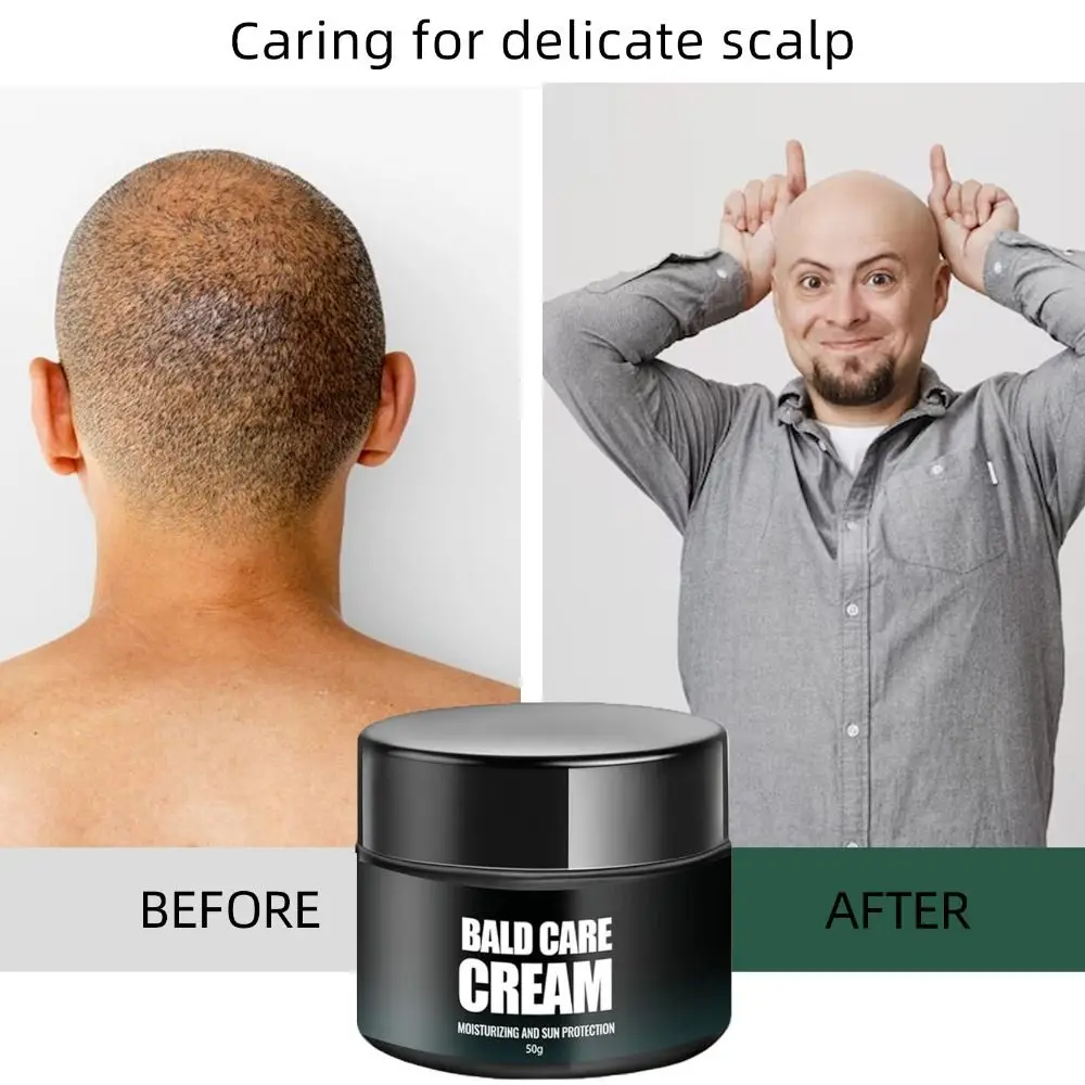 كريم العناية بالصلع للترطيب العميق 50 جرام يحافظ على ترقق البشرة الصلع كريم الحلاقة الرجالي يمنع جفاف الحماية من الشمس #2