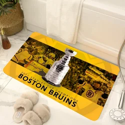 1PC Boston Bruins Floor Mats Door Mats Household Carpets Foot Mats Kitchen And Bathroom Absorbent Non-slip Mats