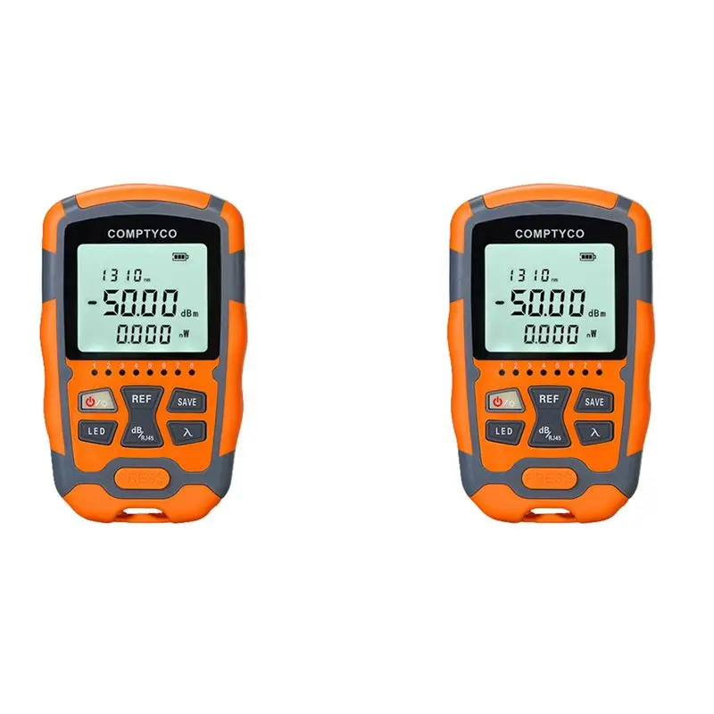 2X COMPTYCO Mini misuratore di potenza ottica AUA-M5 Tester per cavi in fibra ottica OPM -50Dbm-+26Dbm SC/FC/ST universale-[A04I]