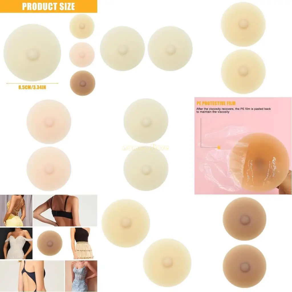 31bf Pétalas reutilizáveis ​​com mamilos Tampa silicone Tampa auto -adesiva Bust pastéis mamilo sutiã para