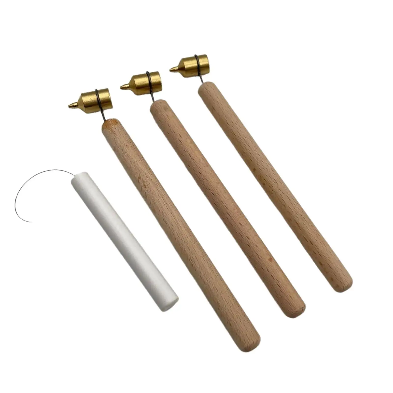 3Pcs Fine Line Fluid Writer Paint Painting Pens Touch up Paint Brass Construction with Reservior for Detail