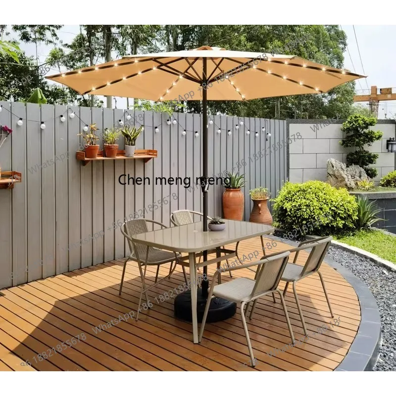 

Уличный комплект: стол и стулья для двора/балкона с зонтом