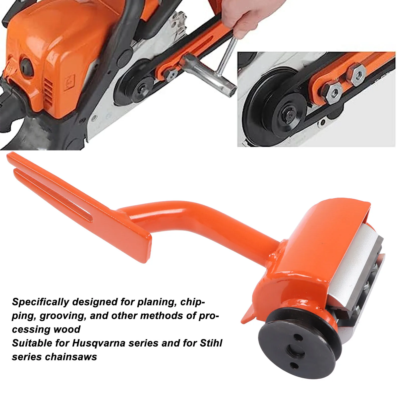 Log Debarker Log Peeler Debarker Multifunctional Wood Debarking Tool Chainsaw Attachment with 6 Lengthened Blades Log Peeler
