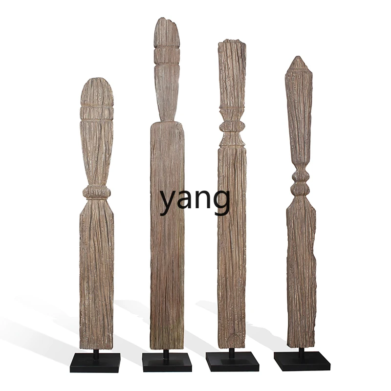 

LMMsimulated wood ornament floor-to-ceiling modern retro living room decoration sculpture abstract artwork