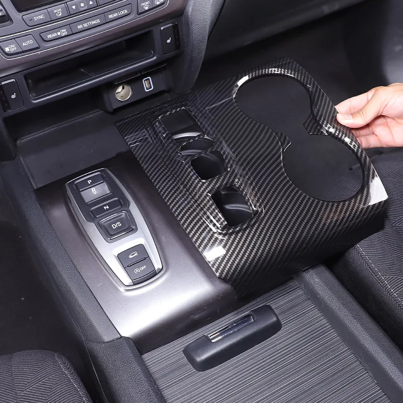 

ABS углеродное волокно для Honda Pilot 2015-2022, автомобильное управление центральной стороной, рамка для воды, отделка рамы, стикеры, аксессуары