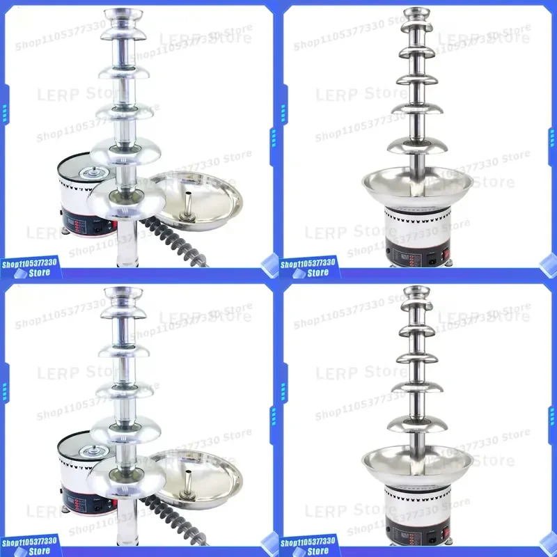 Commercial Chocolate Fountain Machine Electric Melting Pot for Party Wedding Dessert Display Stand DIY Fondue Maker Home Use
