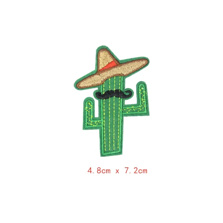 New Arrival Cactus Plant DIY Patches Cloth Patch Embroidered Cute Badges Hippie Iron On Cartoon Patches For Clothes Sticker