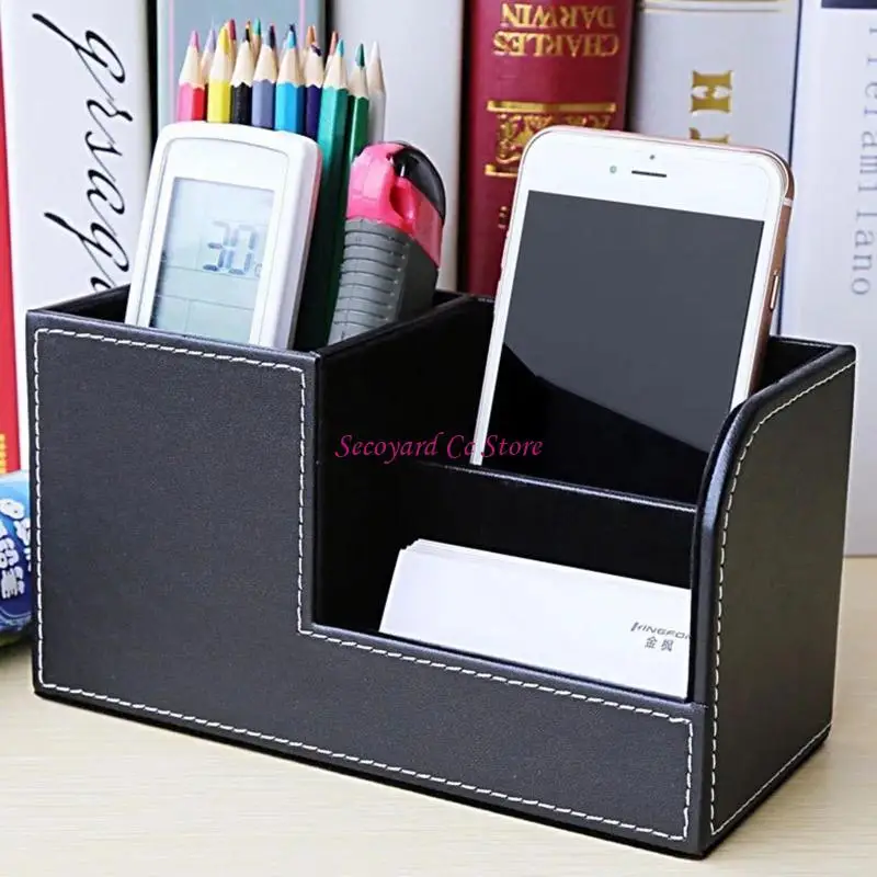 N3UC 3 Grids Pen Card Storage for Case for Office School Stationery Supplie
