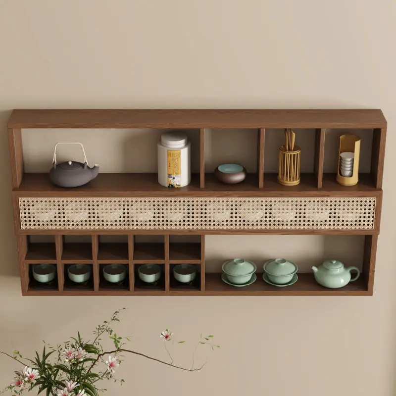 Factory direct sales support customized solid wood wine rack Walnut vine wall wine rack