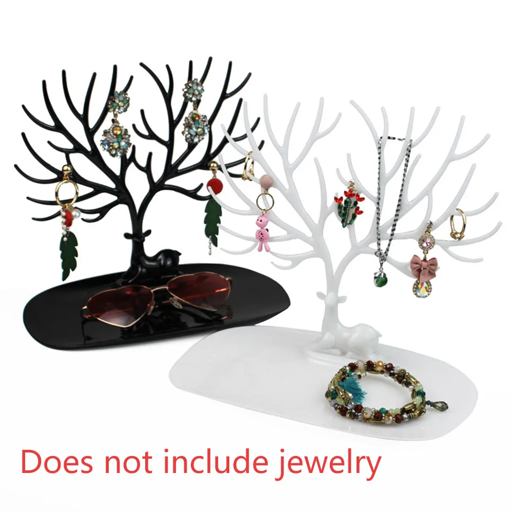 Earrings High Quality Tray Stand Deer Tree Shape Hanger Ornament Jewelry Display Rack Ring Display Tools Jewelry Organizer