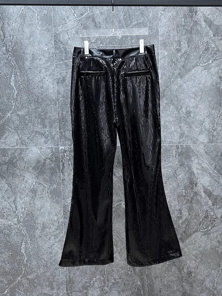 أوين ساك الرجال جرس قيعان السراويل البضائع Sweatpants عارضة الخريف الصليب الأسود مصمم LuxurLong السراويل