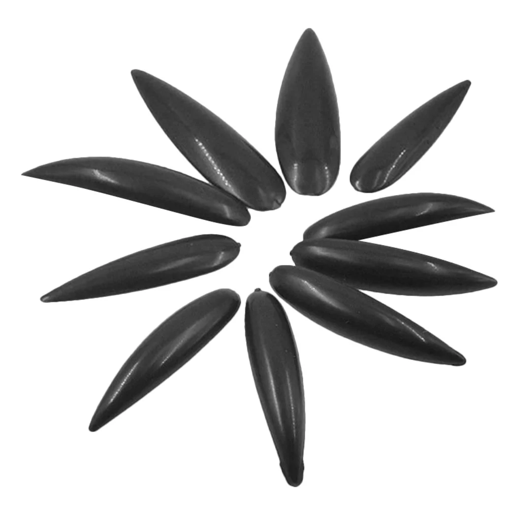 10 Uds uñas postizas cubierta completa largo elegante gótico prensa en uñas elegantes puntas de uñas postizas DIY suministro de manicura para mujeres uñas de Halloween