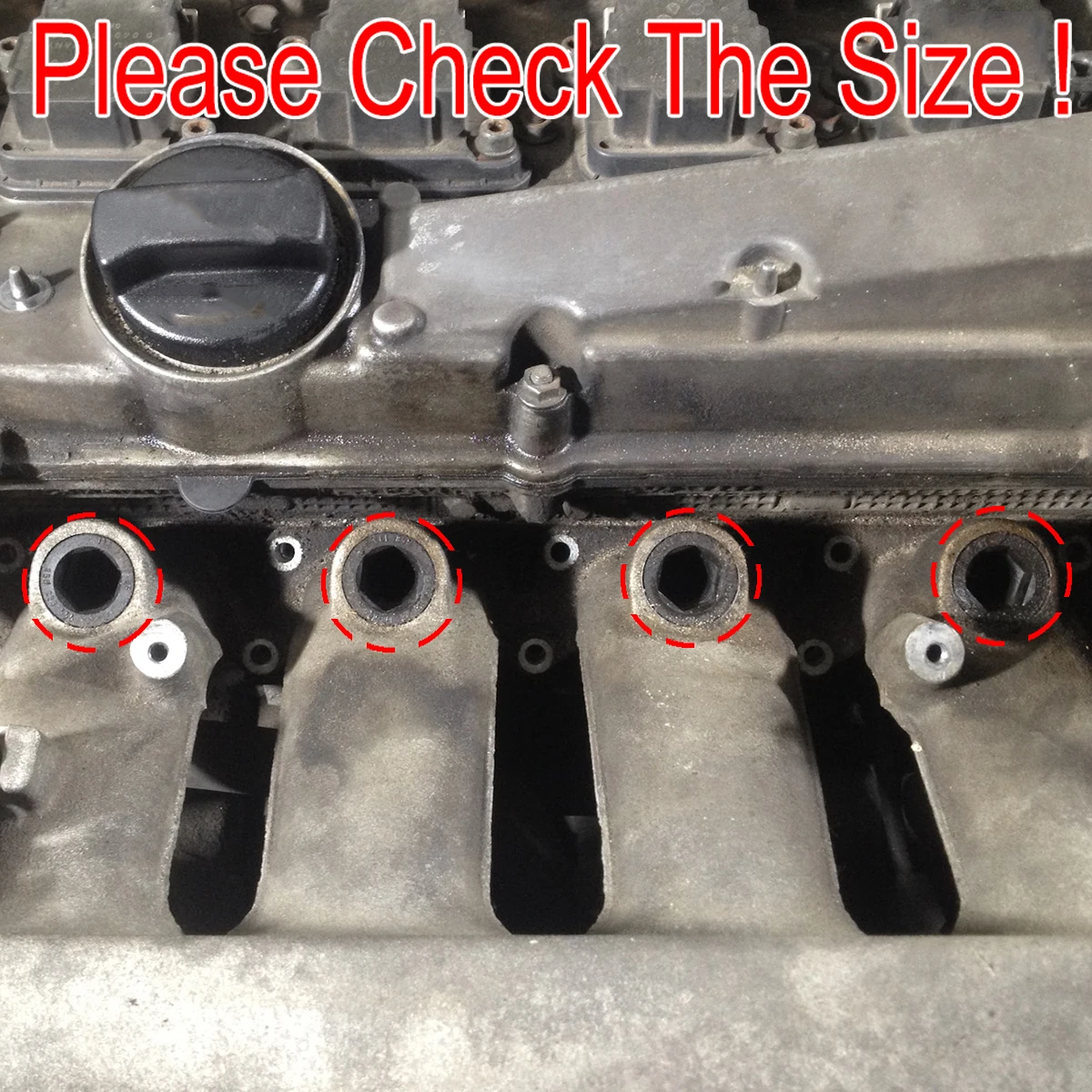4pcs/set Aluminum alloy Fuel Injection Valve Injector Insert Cup Seat Kit 058133555 For VW Bora 1J 2000 2001-2005 1.8 T 1781 cc