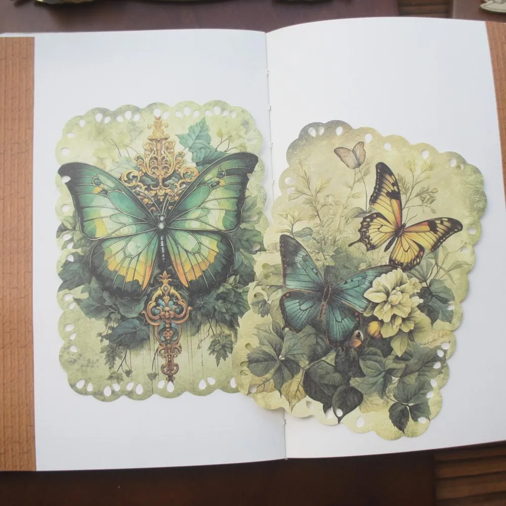 20 hojas de marco de encaje, pintura de mantequilla, papel de diseño, etiqueta de regalo, decoración de regalo, álbum de recortes, papel de fondo DIY