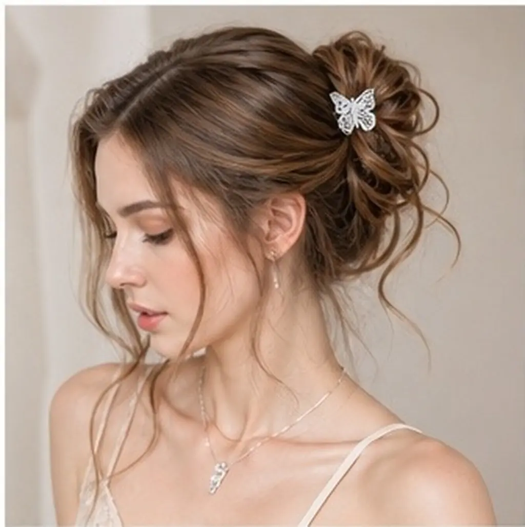 10Pcs Butterflies Metal Hair Clip Fashion Side Hairpin Hair Barrette Party Decoration Women Hairpin Headdress