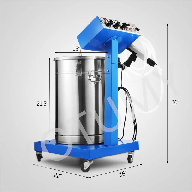 WX-958 Electrostatic Powder Coating System Machine with Control Panel Pump and Spray Gun Paint Equipment for Industries