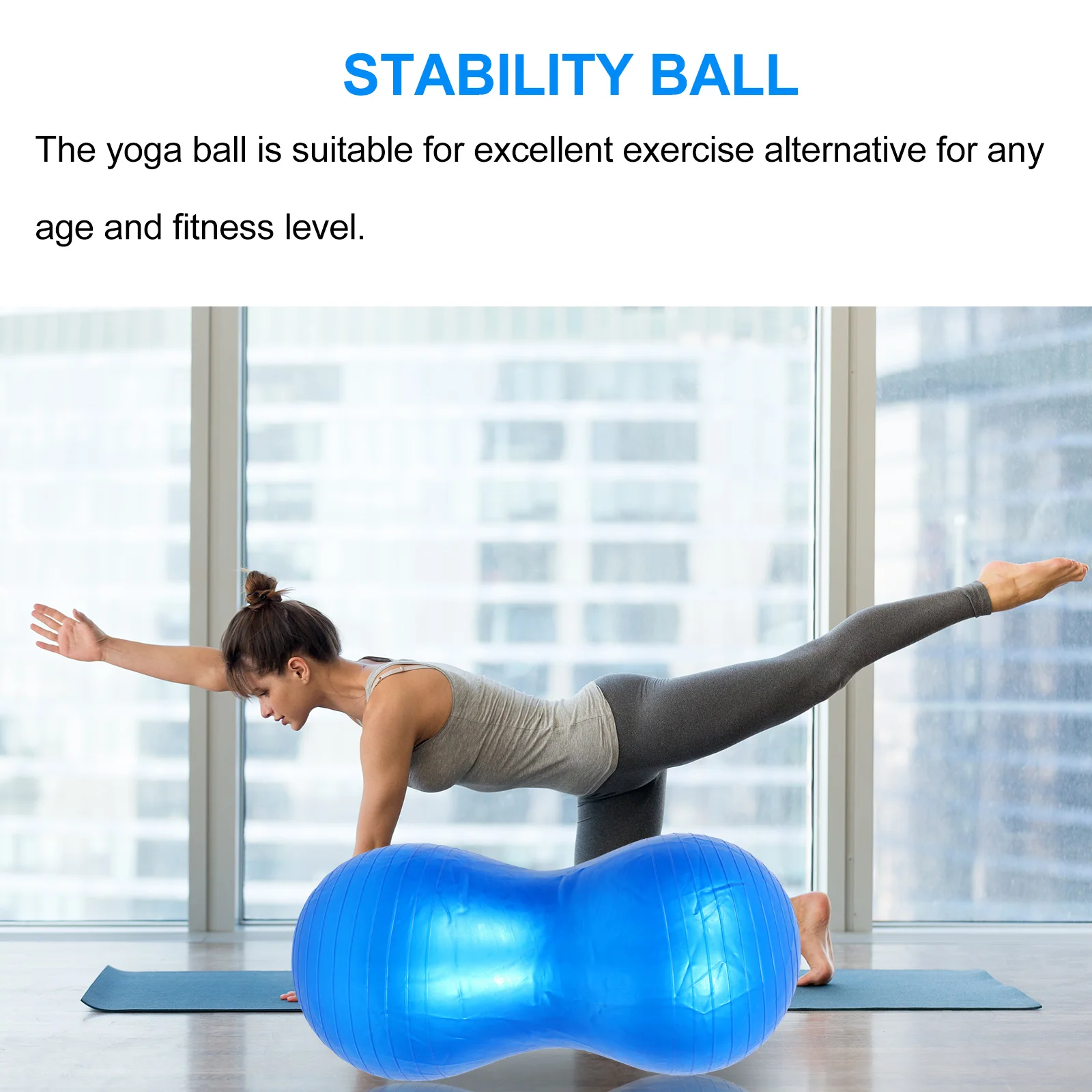 

Exercise Yoga Ball Anti Burst PVC Material for Balance Fitness Sensory Training Stability Trainer Fitness Ball