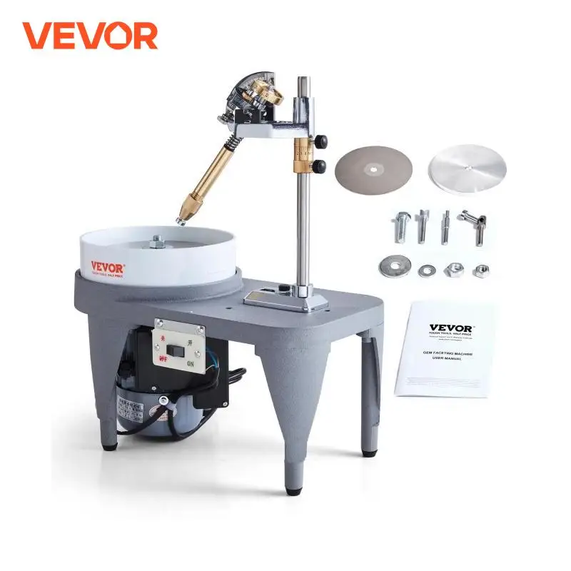 VEVOR-Gem Facetando Máquina, Jade Moagem, Polimento Máquina, Jewel Ângulo Polidor, 110V, 180W, 2800RPM