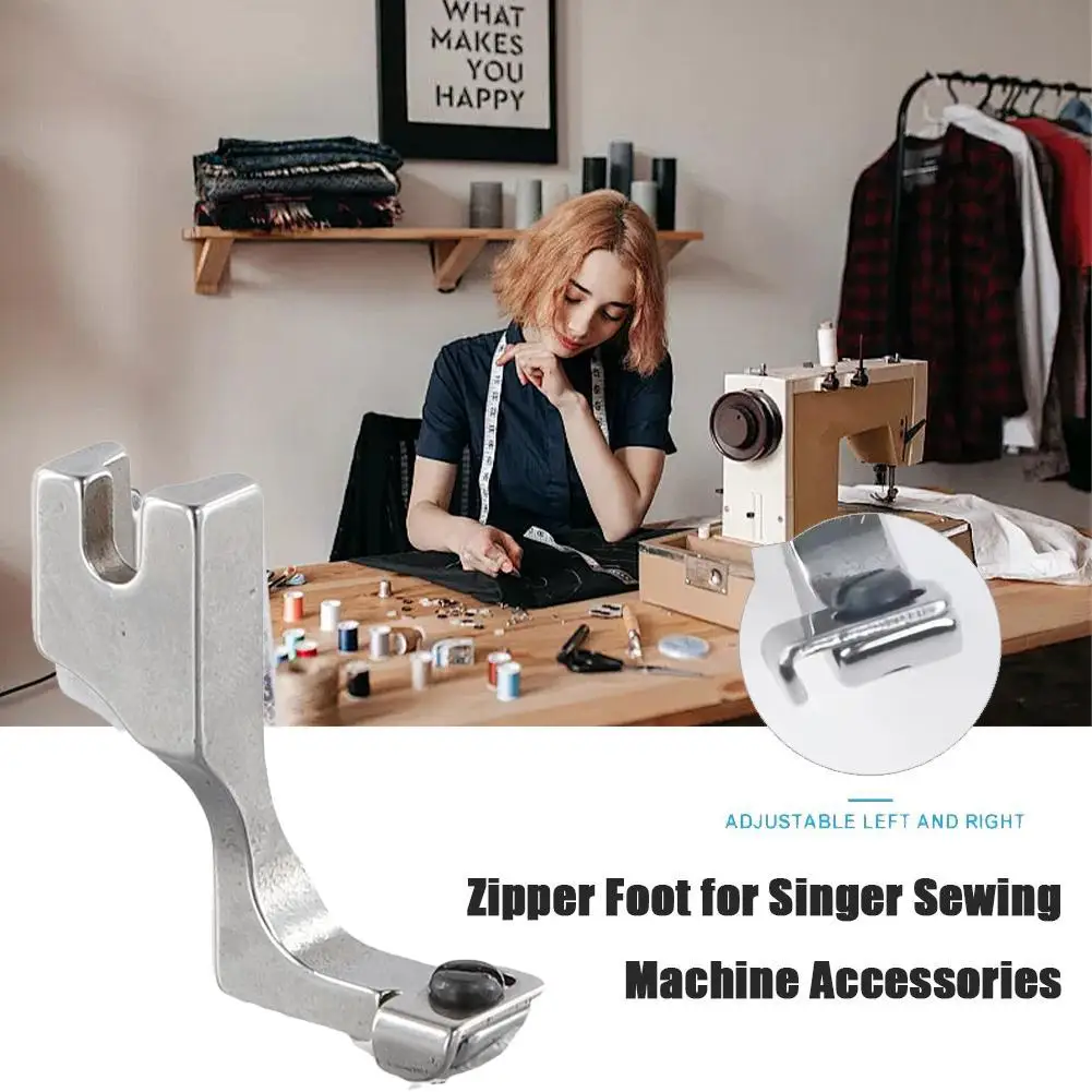 Zipper Foot For Singer Sewing Machine Accessories Adjustable Invisible Zipper Foot Presser For Singer Sewing Machine Access B5y6