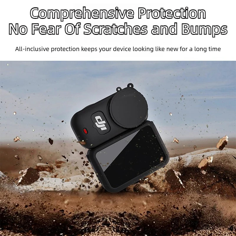 Thumb Action Camera Body Silicone Sleeve Protective Shell with Lens Cover Anti-lost Rope Anti-fall Shell Cover For DJI OSMO Nano