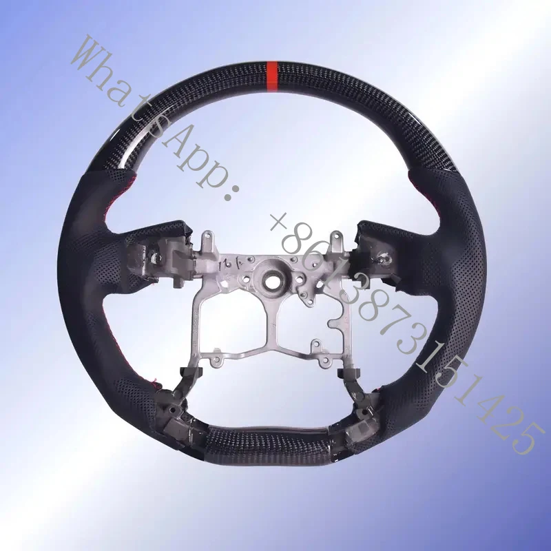 

ForGlassy Carbon Fiber Steering Wheel Perforated Leather Prado 4Runner Tundra Tacoma 2010-2017