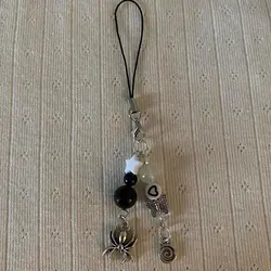 Spider Phone Charm Gothic Fairy Tale Trash Keychain
