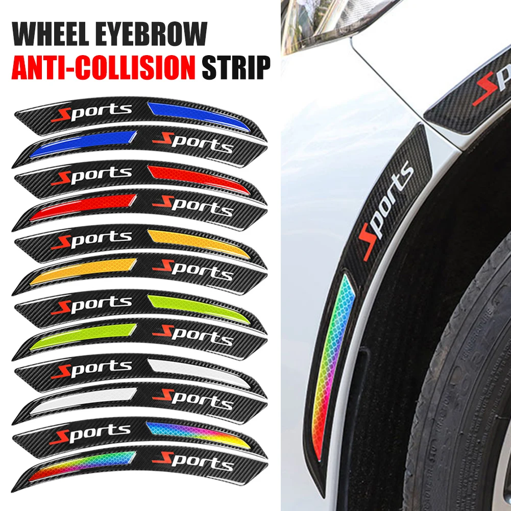 

2 шт., защита для бампера автомобиля, светоотражающие предупреждающие полосы, устойчивые к царапинам автомобильные детские декоративные наклейки, внешние аксессуары