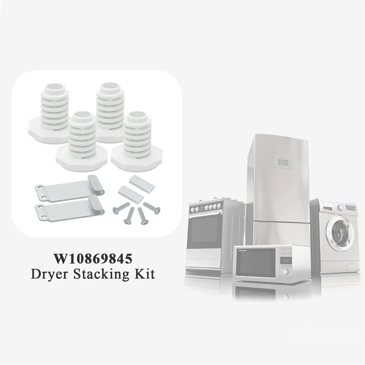 W10869845 Dryer Stacking Kit Replacement for Standard and Long Vent Dryer & Washer -W10298318 W10761316