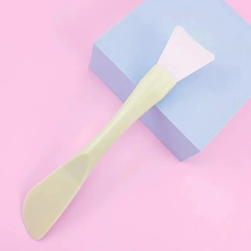 1/2/3pcs Dual-use Mud Film Brush DIY Film Adjusting Beauty Tool Silicone Facial Mask Brush Soft Head with Scraper