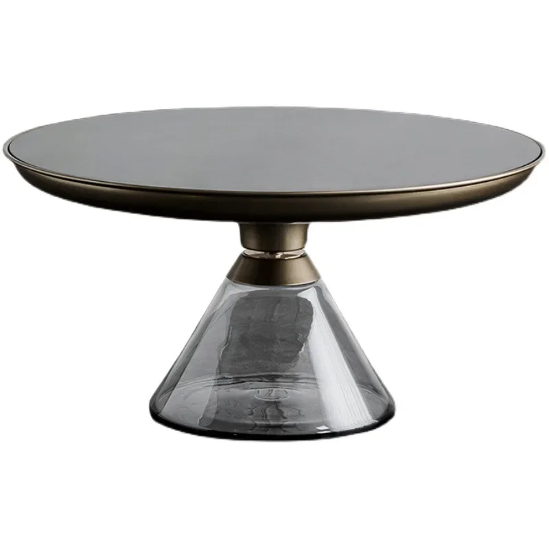 

Современный meubilair woonkamer salontafel Nordic Home креаatieve ontwerper bank bijzettafel licht luxe ronde kk glazen theetafel