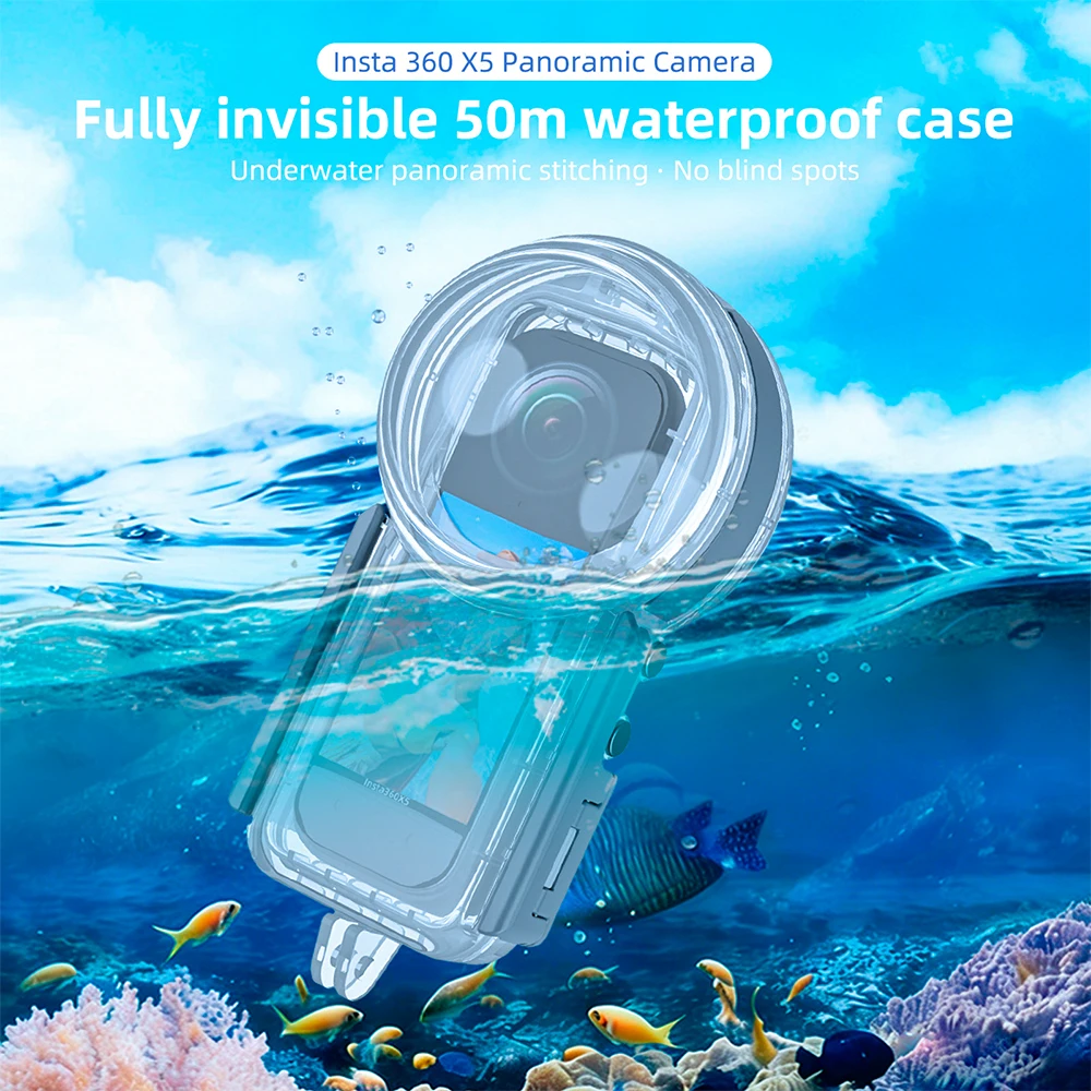 

Seafrogs Waterproof Case for Insta 360 X5 Action Camera 50m Durable Protection Cover for Underwater Photography