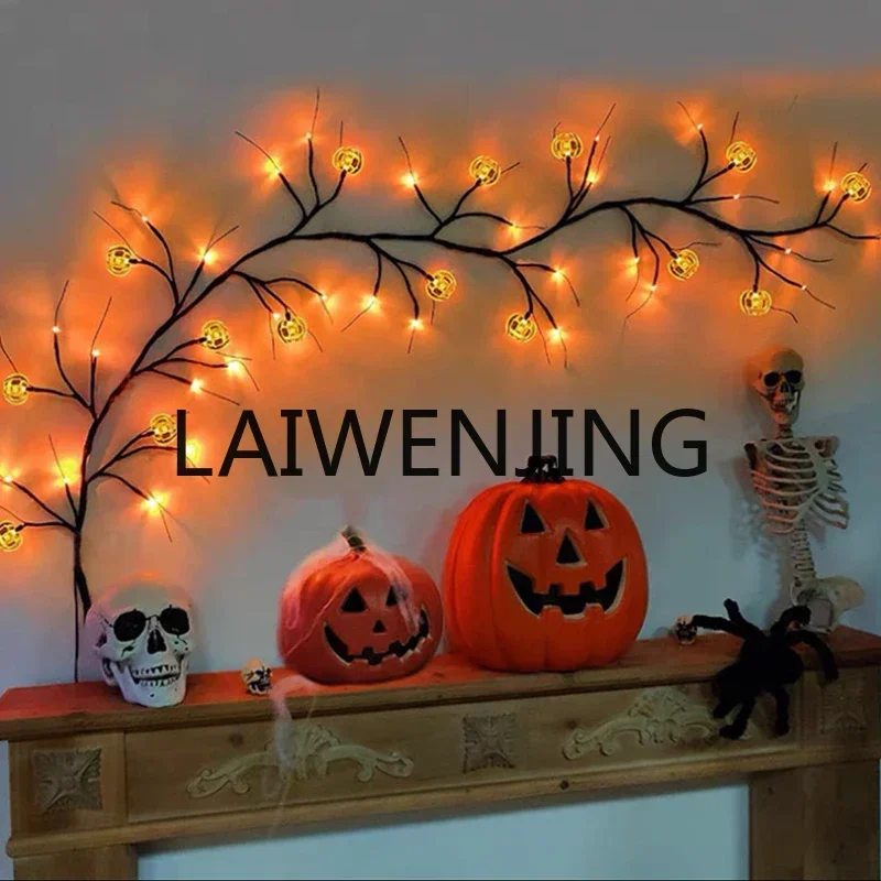 

BJ2Halloween decorative pumpkin arrangement props toy ornaments scene string atmosphere venue luminous ornaments decoration