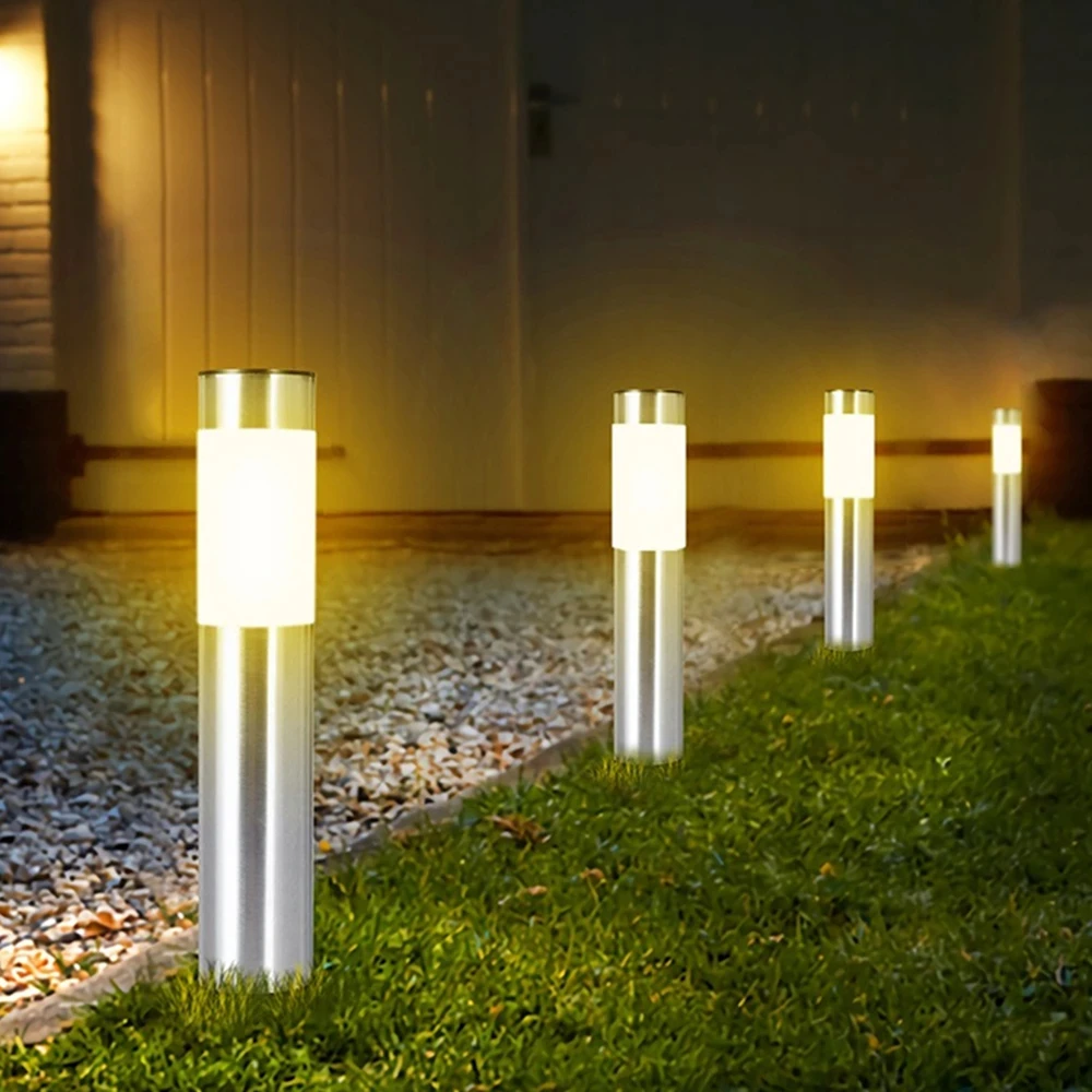 solar garden pathway lights iluminacao led ao ar livre ground plug bollard light para patio jardins caminhos gramado quintal 01