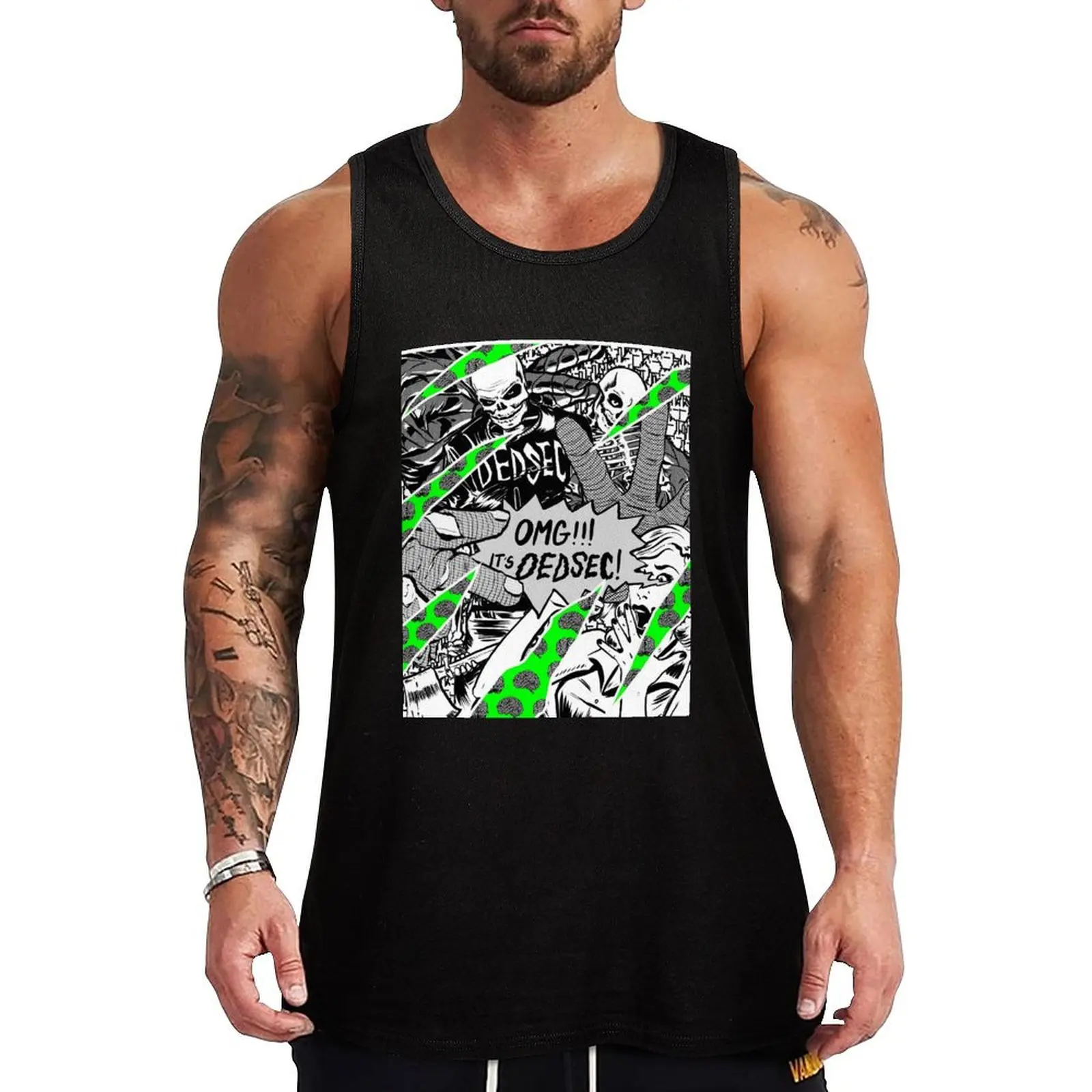 

It's Dedsec Tank Top T-shirt man running shirt underwear