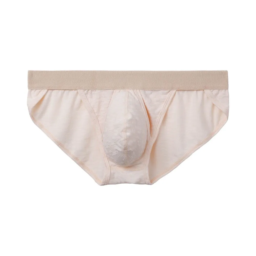 Male Separation Scrotum Triangle Briefs Low Waist Side Open Underwear Panties Soft U Bulge Pouch Sexy Panties Cuecas