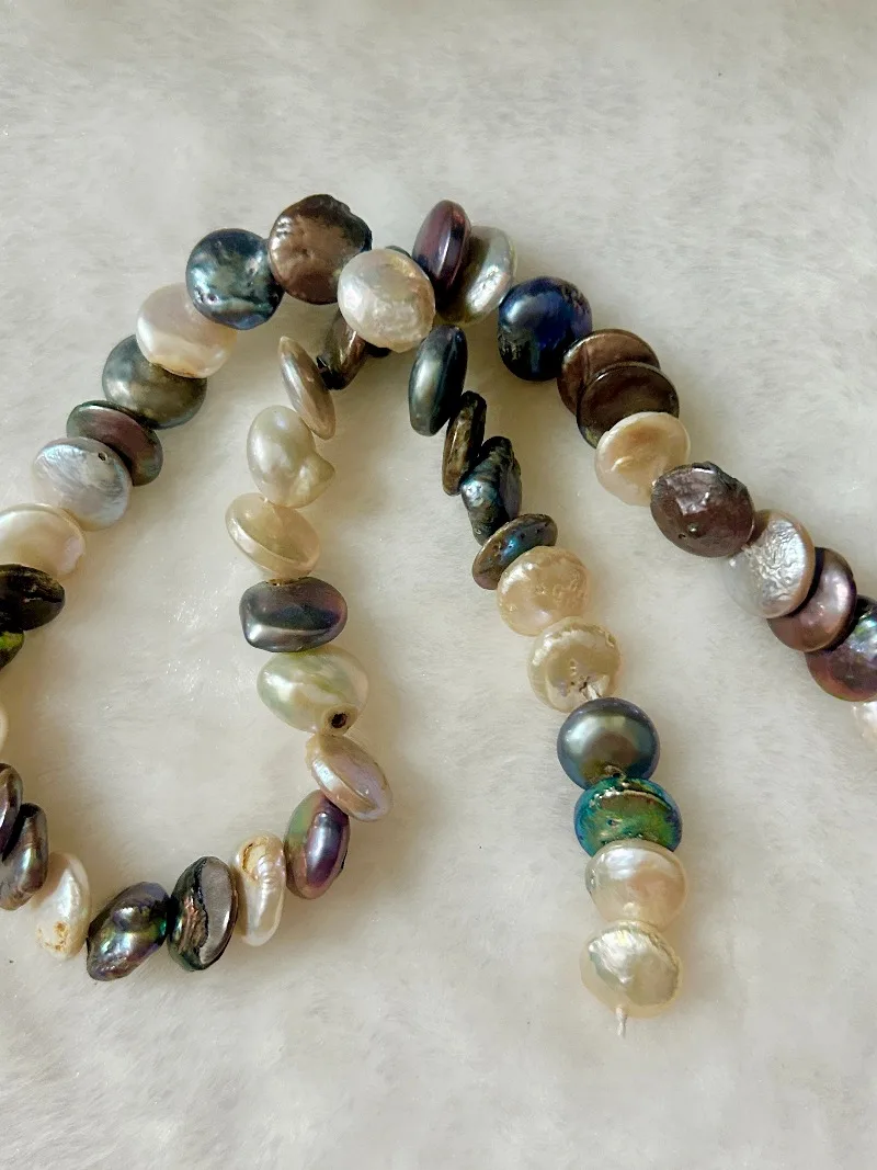 Direct Sales 6x14mm Mixed Color Coin Shaped Pearl Handmade Necklace Bracelet Jewelry Unfinished Material