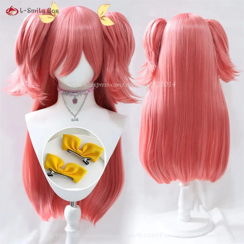 

Парик для косплея Momoi Airi, длинные розовые парики 70 см с зажимом для хвостиков, термостойкие синтетические волосы, парик для вечеринки в стиле аниме для Хэллоуина + шапочка для парика