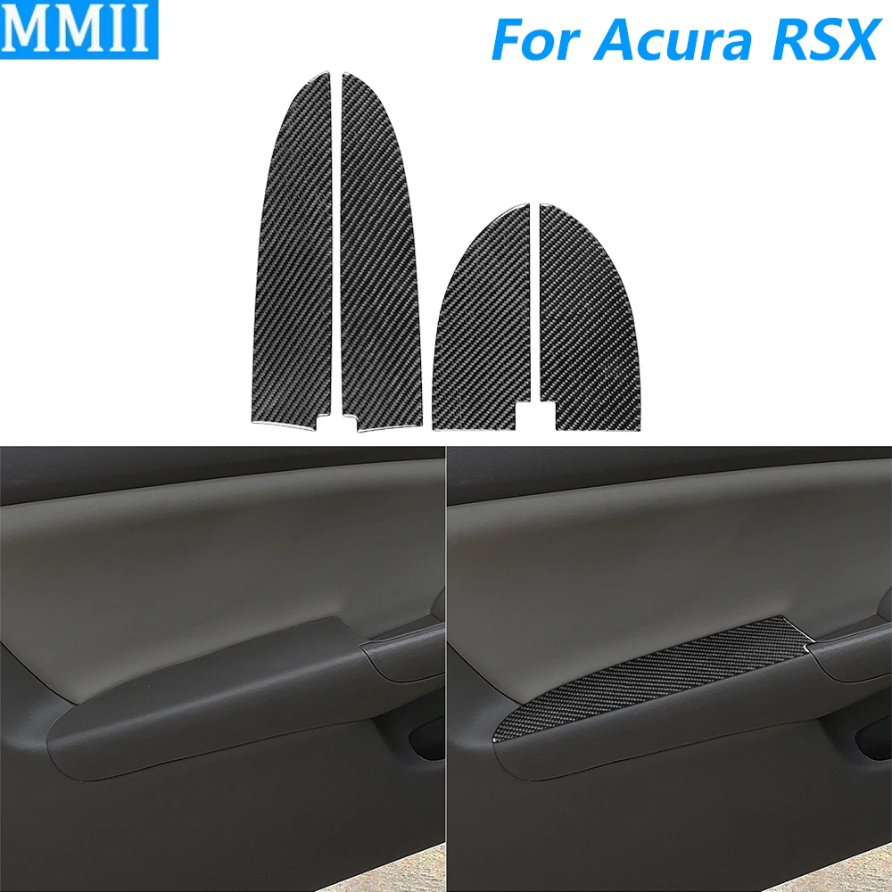 

For Acura RSX 2002-2006 Carbon Fiber Inner Door Armrest Handrail Panel Cover Trim Car Accessories Interior Decoration Sticker