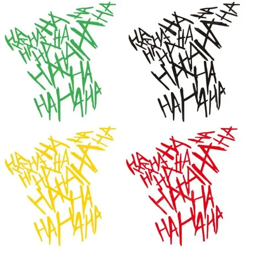 13 colores HaHa Joker pegatina de coche divertido casco calcomanía motocicleta pegatinas reflectantes pegatinas Auto ventana parachoques pegatina Decoración