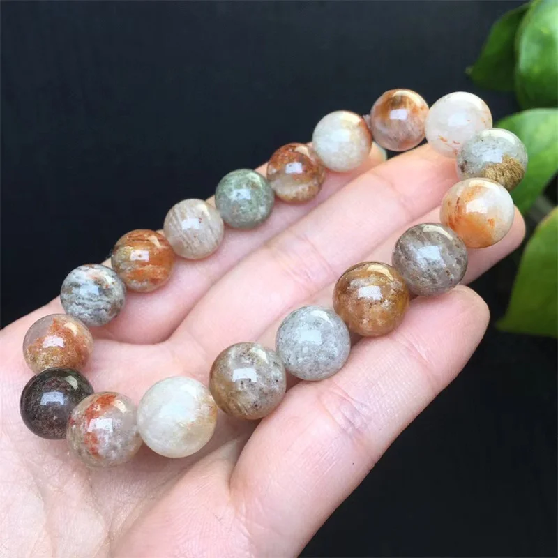 10MM Natural Thousands Of Layers Of Garden Quartz Bracelet Fashion Energy Stone Reiki Healing Crystal Strand Fengshui Gift 1PCS