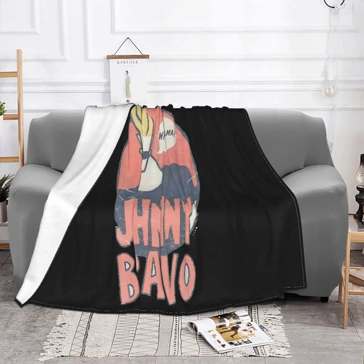 Johnny Bravo Classic Graphic 1 Quilt Bed Blankets Blankets & Throws Thin Wadding Blanket Throw Blanket