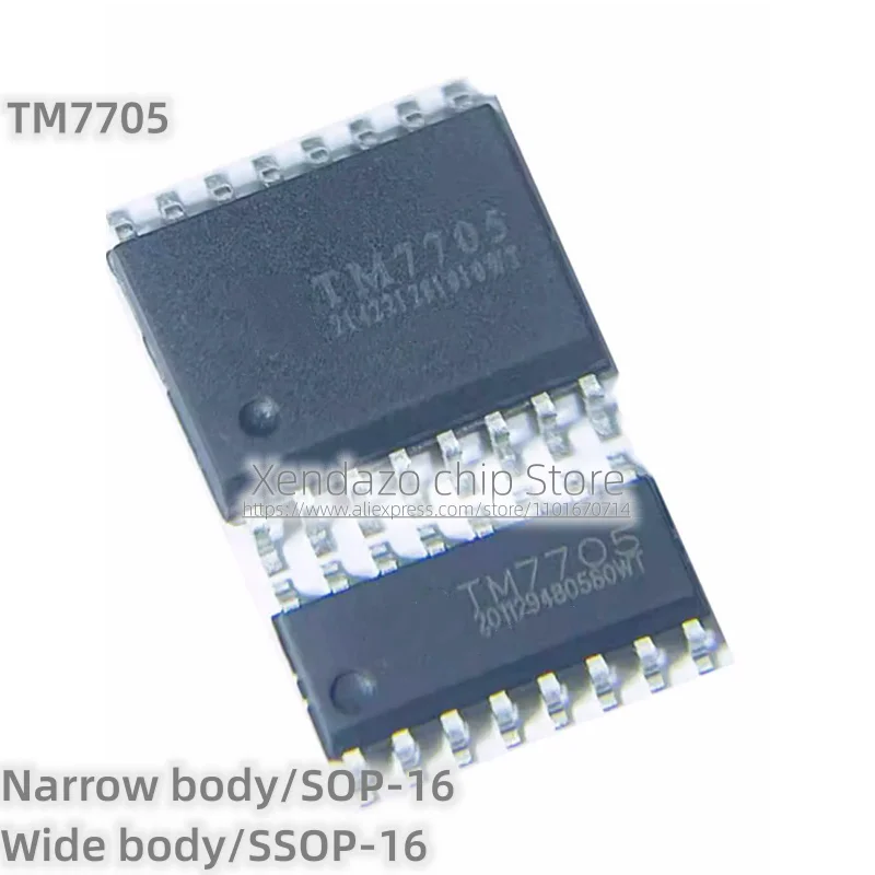 10pcs/lot TM7705 7705 Four types of packaging：Narrow body/SOP-16 Wide body/SSOP-16 TSSOP-16/DIP-16 16 bit A/D converter chip