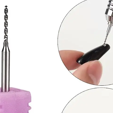 Wolfram Stahl Nagel Bohrer Bits Nagel Perforation Schleif Kopf Maniküre Werkzeug für Nagel Polieren Maschine Zubehör