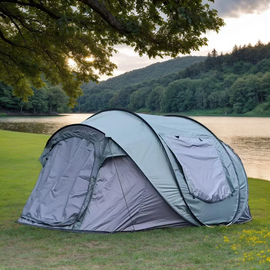 

One tent can accommodate 5-8 people, camping family tent, portable outdoor waterproof tent, perfect for camping and hiking