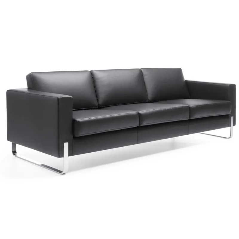 

Office, business leather sofa, waiting for reception and negotiation sofa