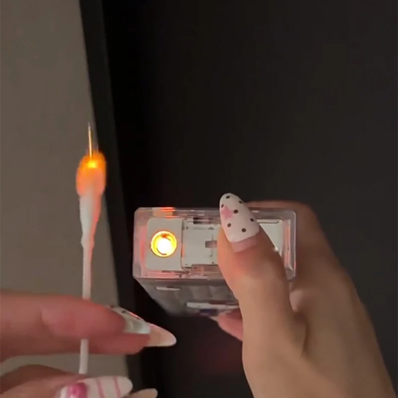 

LED transparent cigarette box with lighter Portable creative small box with lighter 20 cigarettes men Accessories birthday gift