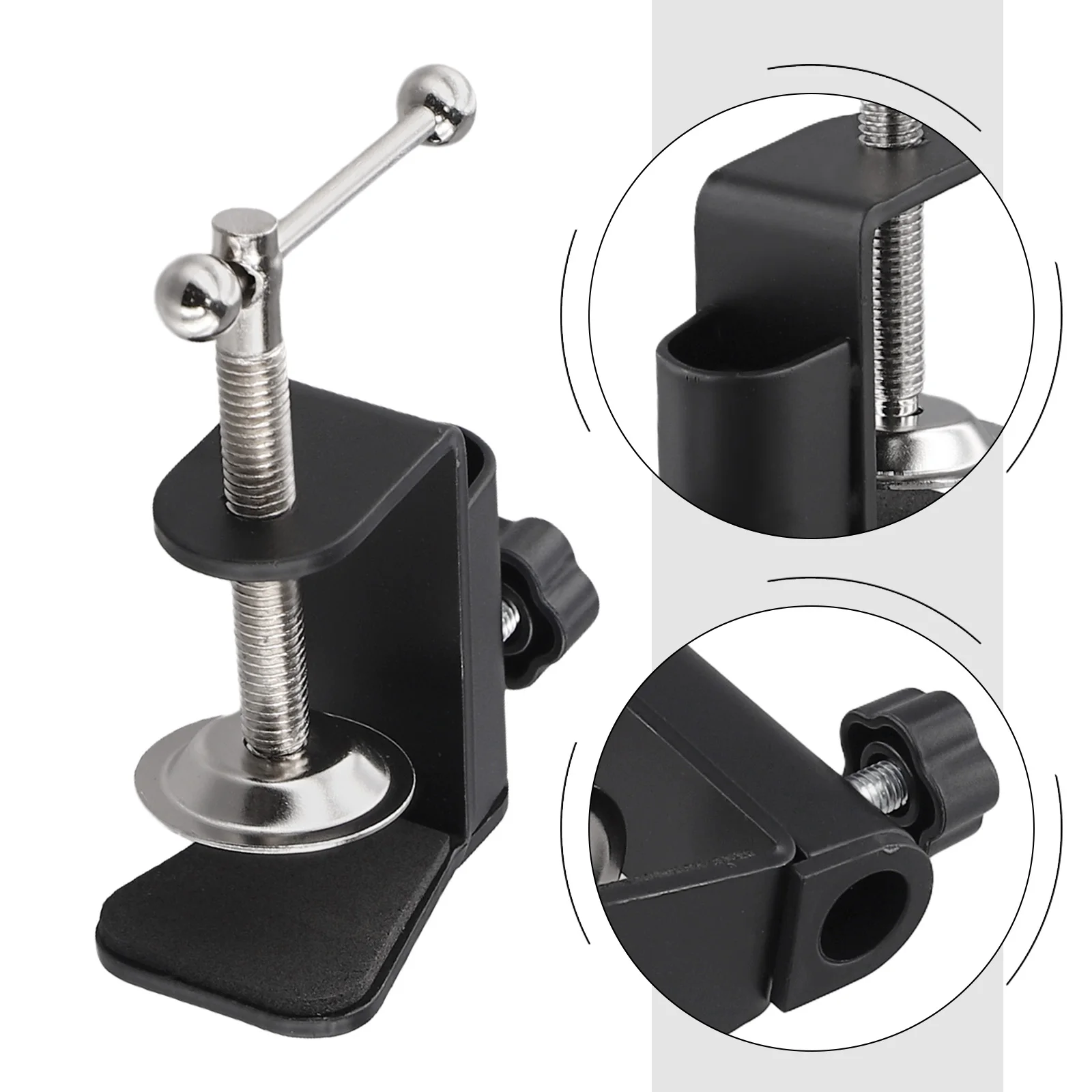 Metal Base C-Clamp Cantilever Bracket Universal C Shape Table Mount Clamp For Fittings Metal Desk Clip Hose Microphone Stand Bas